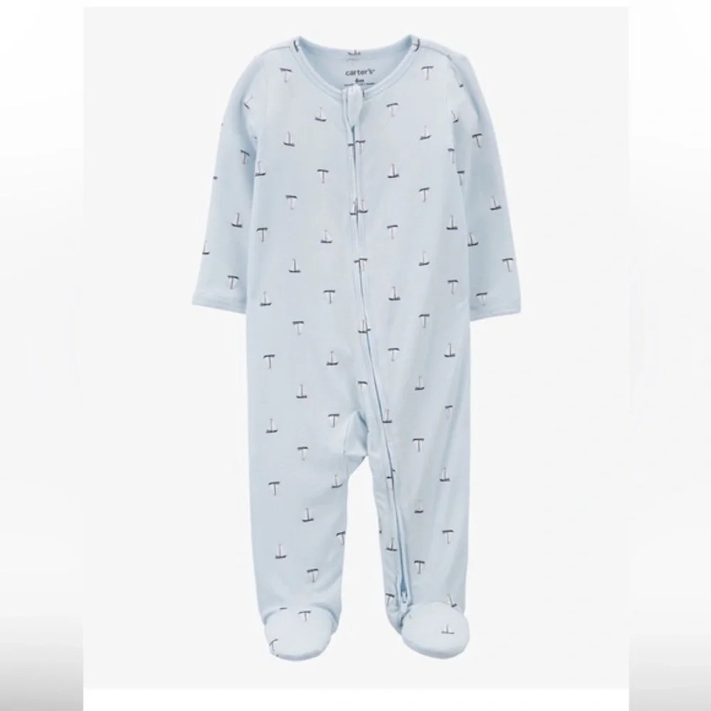 Carter’s PurelySoft Sailboat Zip Footie Sleeper 3-6M